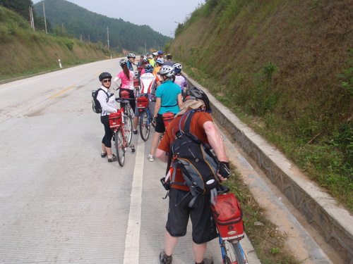 We are on a pass, taking a break.